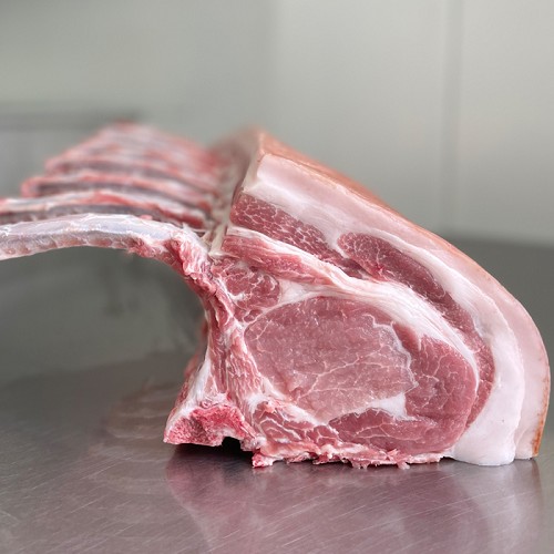 Bio Schweinefleisch : Tomahawk-Schweine-Steak edel und wunderbar marmoriert 600G