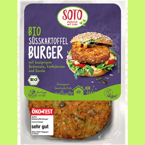 veganen und vegetarischen Bio-Spezialitäten  : Bio Süßkartoffel Burger 