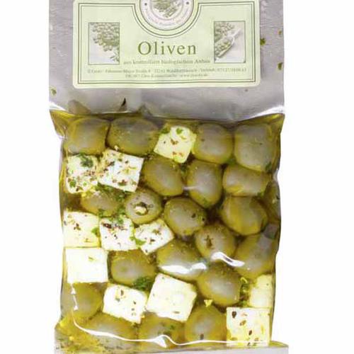 Feta & grüne Oliven, mariniert