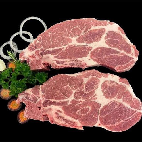 Bio Schweinefleisch : Kammkotelett, 2 Stück x 250g