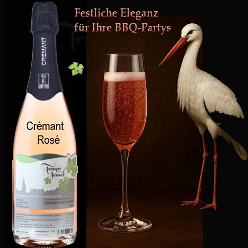 Wein und Bier : Crémant d'Alsace Rosé AOC traditionnelles Verfahren 0.75l