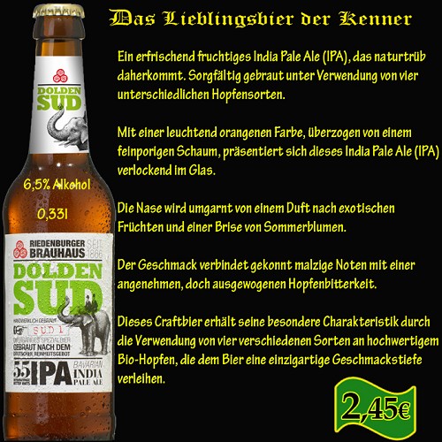 Das Lieblingsbier der Kenner IPA INDIA PALE 0,33l