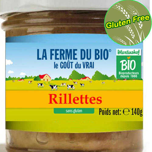 Rillette de la ferme 140g Bio