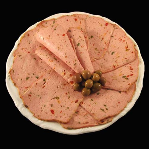 Pizza-Fleischkäse Aufschnitt