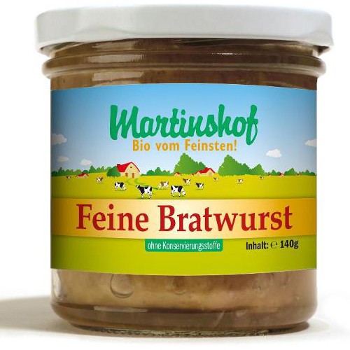 Bratwurst fein, Bio   i.Glas 140g