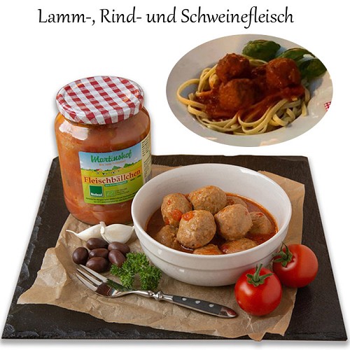 Martinshof Fleischbällchen in Oliven-Tomatensauce, 650g