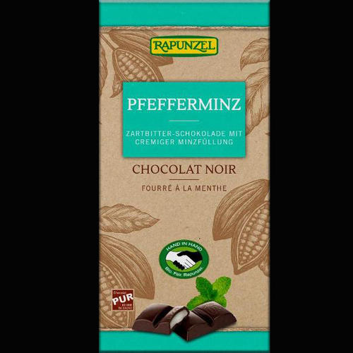 Kaffee/Honig/ Schokoladen : Zartbitter-Schokolade mit Minze
