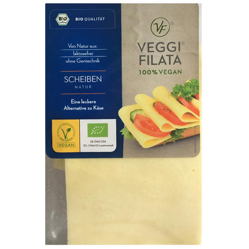 veganen und vegetarischen Bio-Spezialitäten  : Veggi Fillata Scheibenkäse