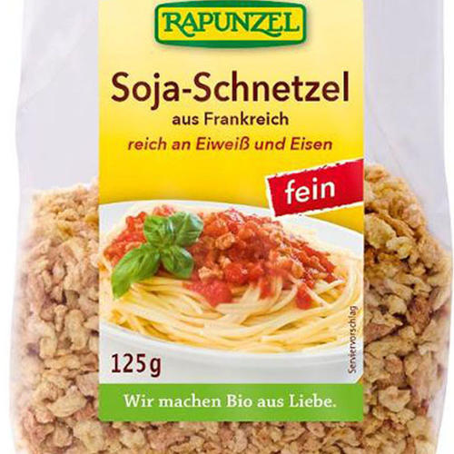 veganen und vegetarischen Bio-Spezialitäten  :  Soja-Schnetzel fein