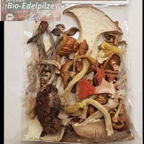 Bio Edelpilze 20g 10g entsprechen etwa 100g frischen Champignons.