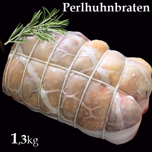 Perlhuhnbraten, ca. 1,3kg mit Geflügelfleisch & Maronen gefüllt
