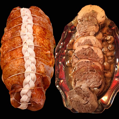 Braten von Poularde ± 2,1kg <b>Geflügel-Füllung </b>