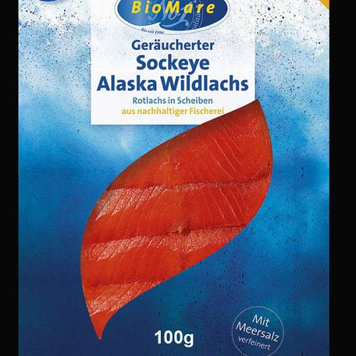 Alaska Sockeye Wildlachs geschnitten  100g