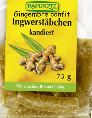  Feinkost produkte : Ingwerstäbchen kandiert  75g