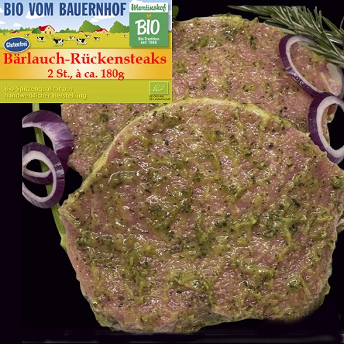 Bio Bärlauch-Rückensteaks, 2er P. Saisonal- nur für kurze zeit!!  