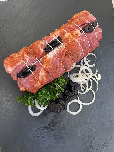 Bio Pflaumenrollbraten Schweinkamm ca 750g - Wiegegewicht <b>Weihnachtsangebot</b>